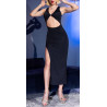 Chilirose Robe longue Kinga - Noire